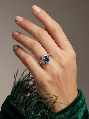 Elegant 14K White Gold Sapphire Ring – Classic Women’s Fine Jewelry Statement